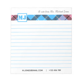 Chic Monogram scriptnaam spellen professionele gel Notitieblok