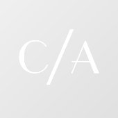 Chic Monogram Slash Art Deco Lettering Wedding Raamsticker (Vel)