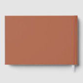 Chic Monogram Terracotta Trouwboek Gastenboek (Achterkant)