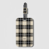 Chic Monogram Thompson Camel Pset Pattern Bagagelabel (Voorkant (verticaal))