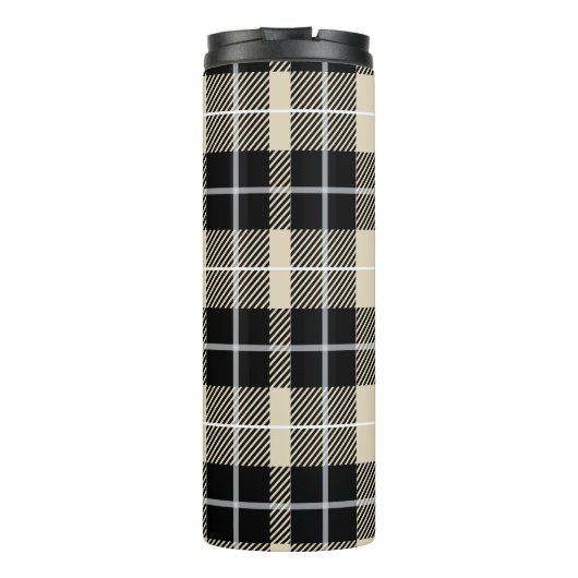 Chic Monogram Thompson Camel Pset Pattern Thermosbeker (Achterkant)