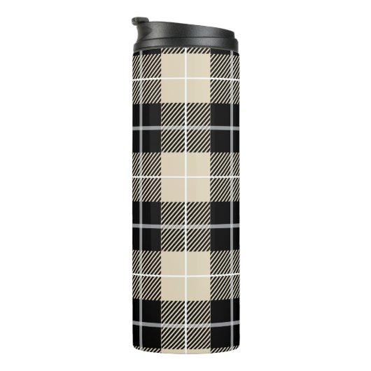 Chic Monogram Thompson Camel Pset Pattern Thermosbeker (Geroteerd rechts)