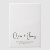 Chic Monogram Trouwbedekking Vellum Uitnodigingen (Voorkant)