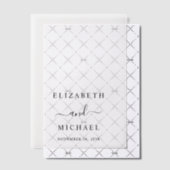 Chic Monogram Trouwbedekking Vellum Uitnodigingen (Offset (Uitnodiging))