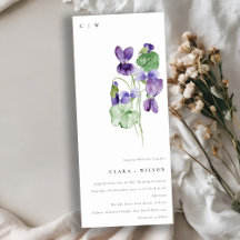  Chic Monogram Violet Floral Bunch Wedding