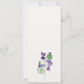 Chic Monogram Violet Floral Vrijgezellenfeest Kaart (Achterkant)