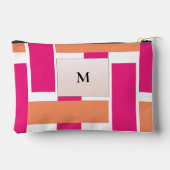 Chic Monogram Vrouwelijk Streeppatroon Etui (Achterkant)