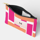 Chic Monogram Vrouwelijk Streeppatroon Etui (Open)