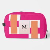 Chic Monogram Vrouwelijk Streeppatroon Toilettasje (Voorkant)