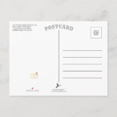 Chic Monogram Weddenrings sparen of ruilt de datum Aankondigingskaart (Achterkant)