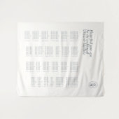 Chic Monogram Wedding Alphabet Seating Wedding Wandkleed (Voorkant (horizontaal))