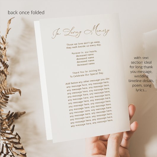 Chic Monogram White Gold Wedding Opvouwbaar Progra