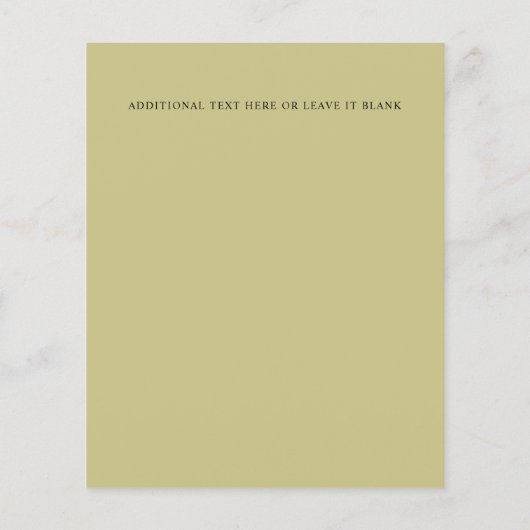 Chic Monogram Yellow Green floral Wedding (Achterkant)