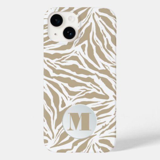 Chic Monogram Zebra Case-Mate iPhone Case (Achterkant)