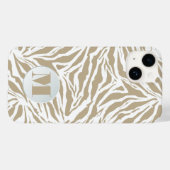 Chic Monogram Zebra Case-Mate iPhone Case (Achterkant (horizontaal))