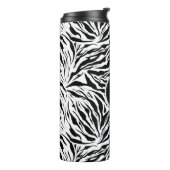Chic Monogram Zebra Print Thermosbeker (Gedraaid links)