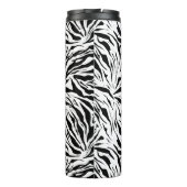 Chic Monogram Zebra Print Thermosbeker (Achterkant)