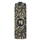 Chic Monogram Zebra Print Thermosbeker (Voorkant)