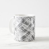 Chic Monogramed Flowers and stripes Koffiemok (Voorkant links)