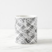 Chic Monogramed Flowers and stripes Koffiemok (Center)