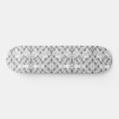 Chic Monogramed Flowers and stripes Persoonlijk Skateboard (Horizontaal)