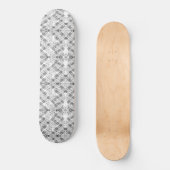 Chic Monogramed Flowers and stripes Persoonlijk Skateboard (Voorkant)