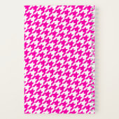 Chic Monogrammed Pink Houndstooth Bullet Notitieboek (Achterkant)