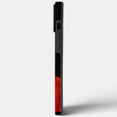 Chic Monogrammed Red Poppy on Black Case-Mate iPhone Case (Achterkant / Links)