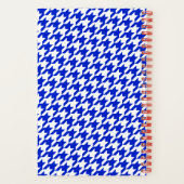 Chic Monogrammed Royal Blue Houndstooth Bullet Notitieboek (Achterkant)