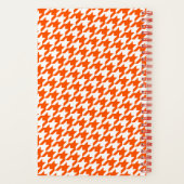 Chic Monogrammed Sinaasappel Houndstooth Bullet Notitieboek (Achterkant)