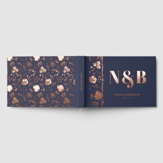 Chic Monogrammed Wedding Gastenboek (Volledig)