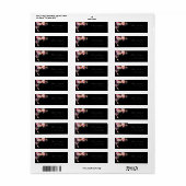 Chic Moody Bloemen & Groene Returnadres  Etiket (Full Sheet)