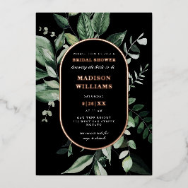 Chic Moody Botanical Lijst Vrijgezellenfeest REAL Folie Uitnodiging