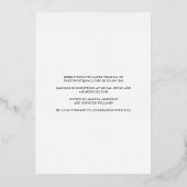 Chic Moody Botanical Lijst Vrijgezellenfeest REAL Folie Uitnodiging (Achterkant)