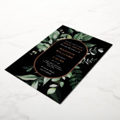 Chic Moody Botanical Lijst Vrijgezellenfeest REAL Folie Uitnodiging (Gedraaid)