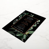 Chic Moody Botanical Lijst Wedding REAL Folie Uitnodiging (Gedraaid)