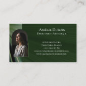 Chic Moody Elegant Palm Leaf Luxury Feminine Photo Visitekaartje (Achterkant)