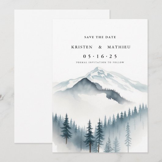 Chic Mountain Save The Date (Voorkant / Achterkant)