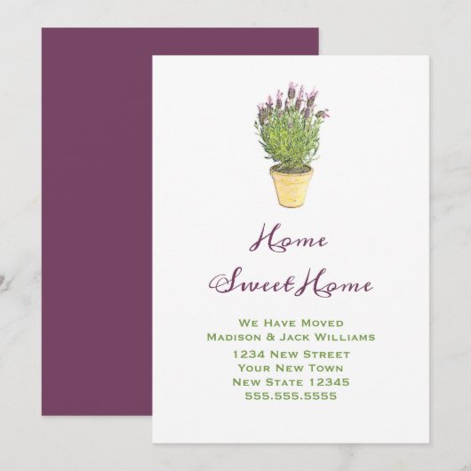 Chic Moving Mededelingen | Home Sweet Home Aankondiging (Voorkant / Achterkant)