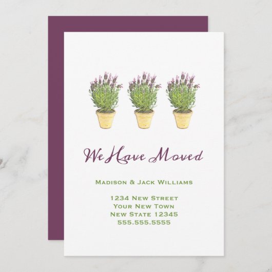 Chic Moving Mededelingen | We hebben Lavender verp Aankondiging (Voorkant / Achterkant)