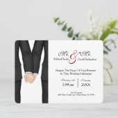 Chic Mr. en de heer Tuxedo Couple Wedding Celebrat Kaart (Staand voorkant)
