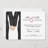 Chic Mr. en de heer Tuxedo Couple Wedding Celebrat Kaart (Voorkant)