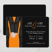 Chic Mr. en de heer Tuxedo Couple Wedding Celebrat Kaart (Voorkant / Achterkant)