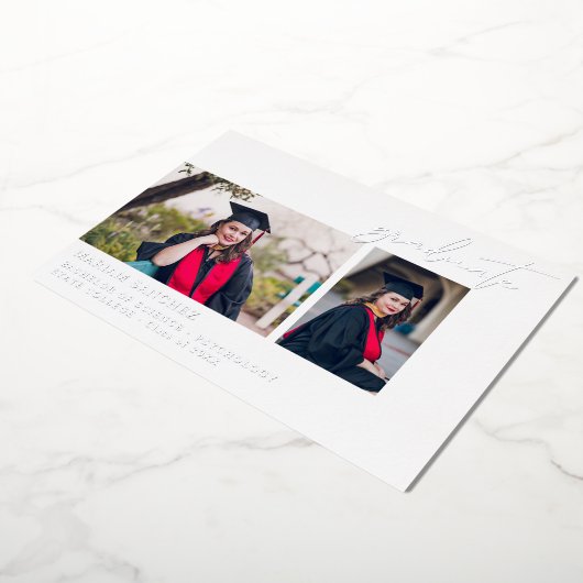 Chic Multi 2 Foto Afstudeer Folie Aankondiging (Gedraaid)