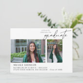 Chic Multi 5 Foto Graduation Party Kaart (Staand voorkant)