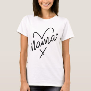 Chic Mumma Zwart & Wit Minimalistische Moederdag T-shirt