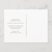 Chic Muted Geometric Print Afstuderen Aankondigingskaart (Achterkant)