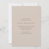 Chic Muted Geometric Print Photo Afstuderen Kaart (Achterkant)