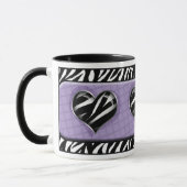 Chic My Heart Paarse Zebra Print Mok (Links)
