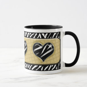 Chic My Heart Yellow Zebra Print Mok